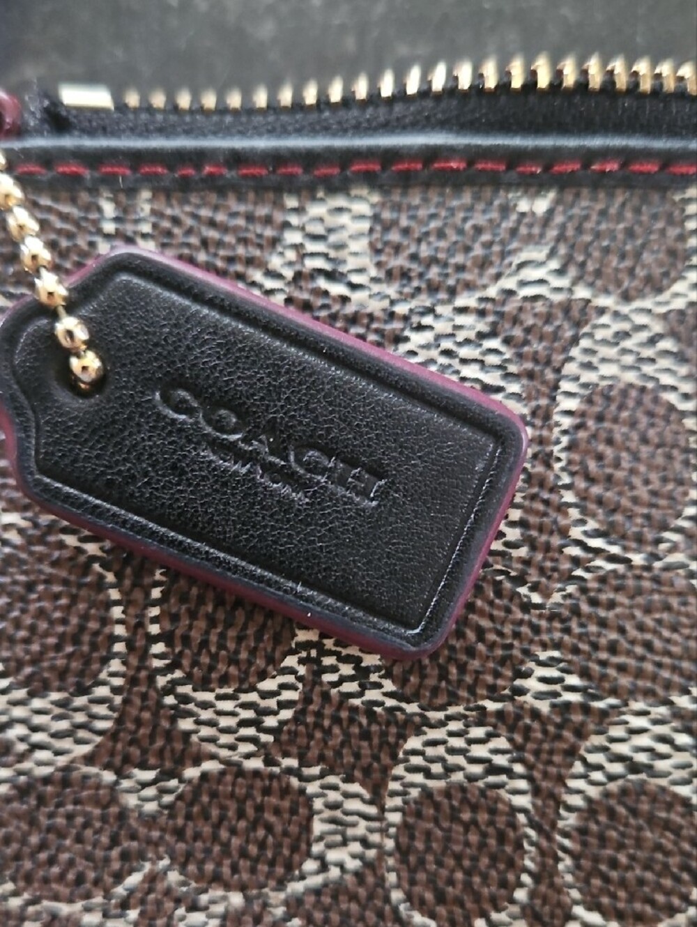 EUC Coach Vintage Brown Signature C Monogram Wristlet with Hang Tag - Picture 5 of 13
